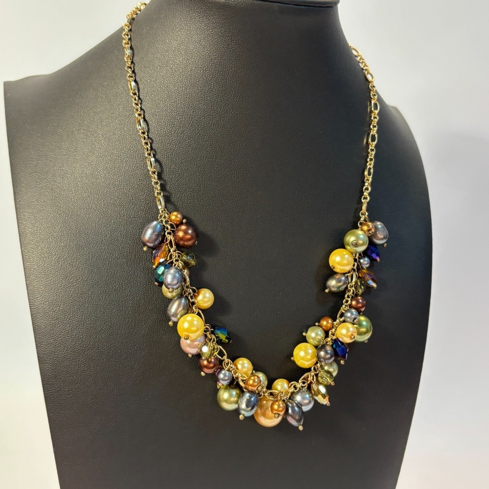 Pearl Necklace Vintage Colorful Clusters Premier Designs - Picture 5 of 12